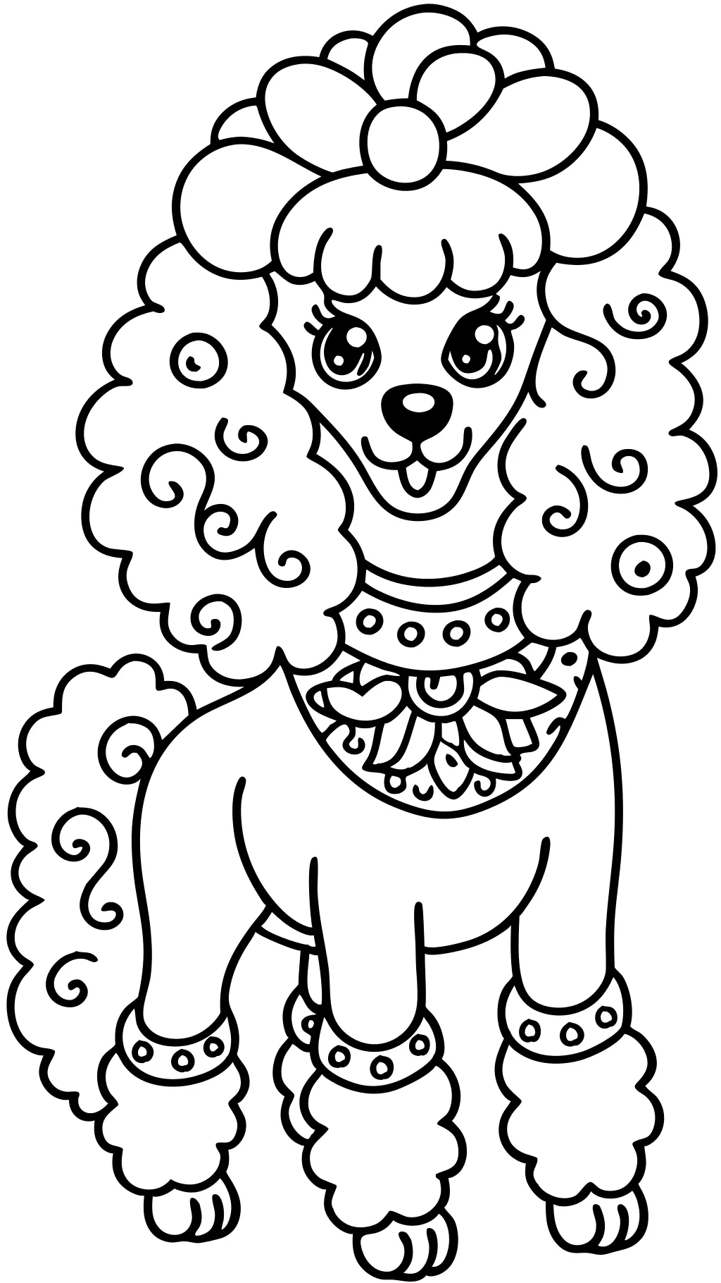 coloring pages poodle